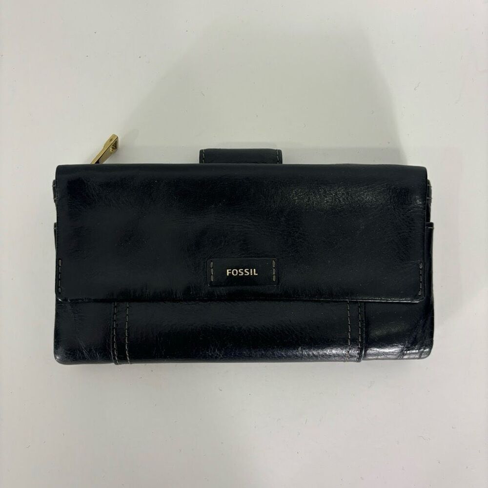 Fossil Black Leather Women's Wallet